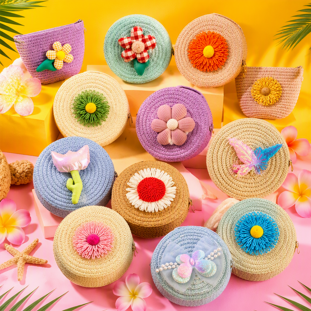 Colorful crochet flower handbag, hand-woven bag, Korean-style casual bag for women, coin purse, gift and promotional items Specification image
