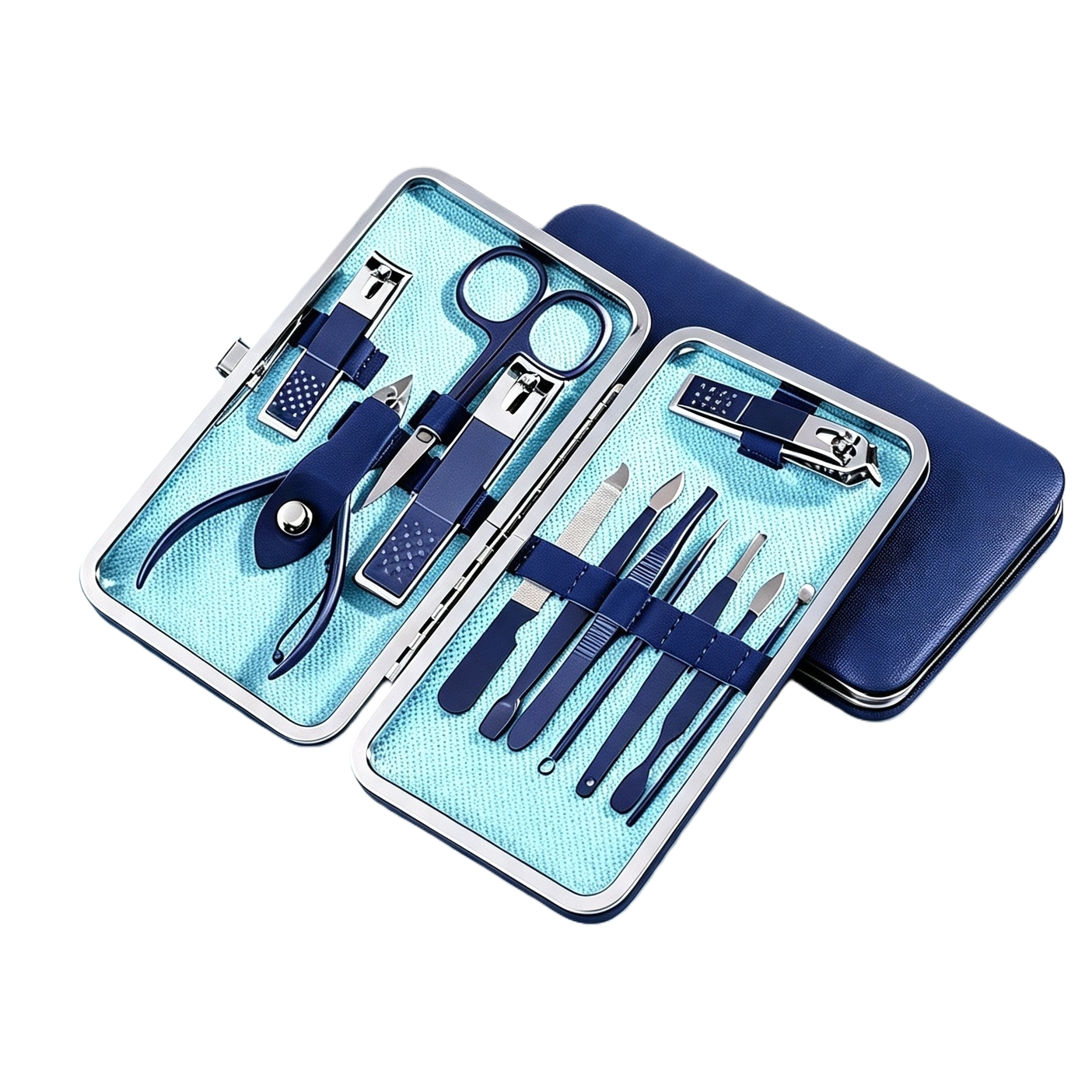 Herramientas de cuidado de uñas multipiece azul blanco fondo degradado manicura pinzas limas pinzas accesorios de belleza uñas Item Picture