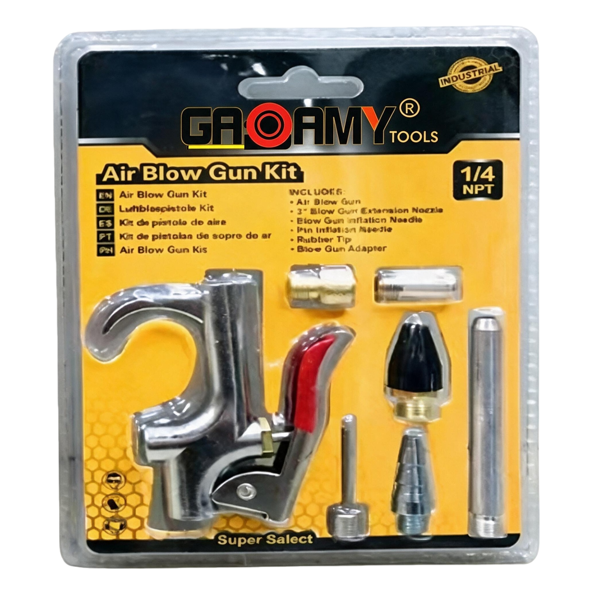 Multi-functional pneumatic tool accessory set, industrial pneumatic tool maintenance, maintenance tool accessory combination Application Scenario