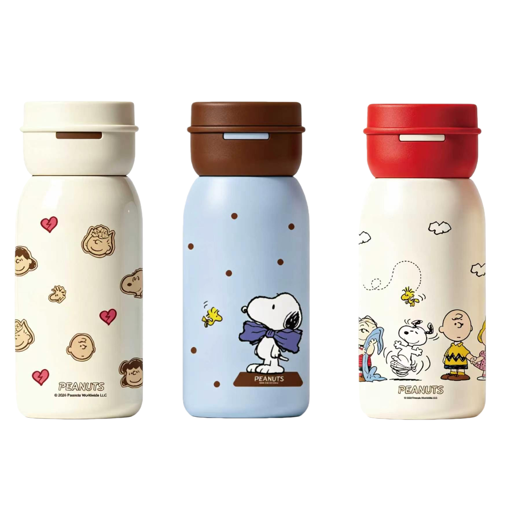 【OSEO】26Q3#0256 Cartoon Snoopy Warm Little Milk Pot Insulated Cup Student Portable Insulated Bottle for men and women Application Scenario