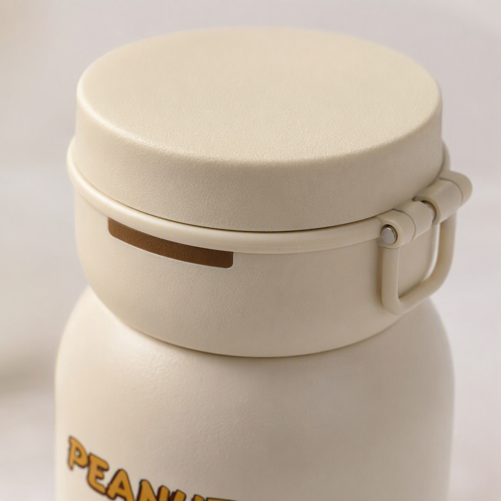 【OSEO】26Q3#0259 Milk Puff Portable Thermos Flask, leak-proof and durable Snoopy Thermos flask Specification image