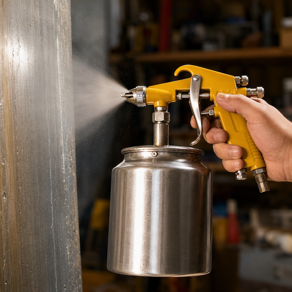 Multi-functional pneumatic spray gun, handheld spraying tool, paint spraying, high-efficiency spraying equipment, industrial pneumatic tool Application Scenario