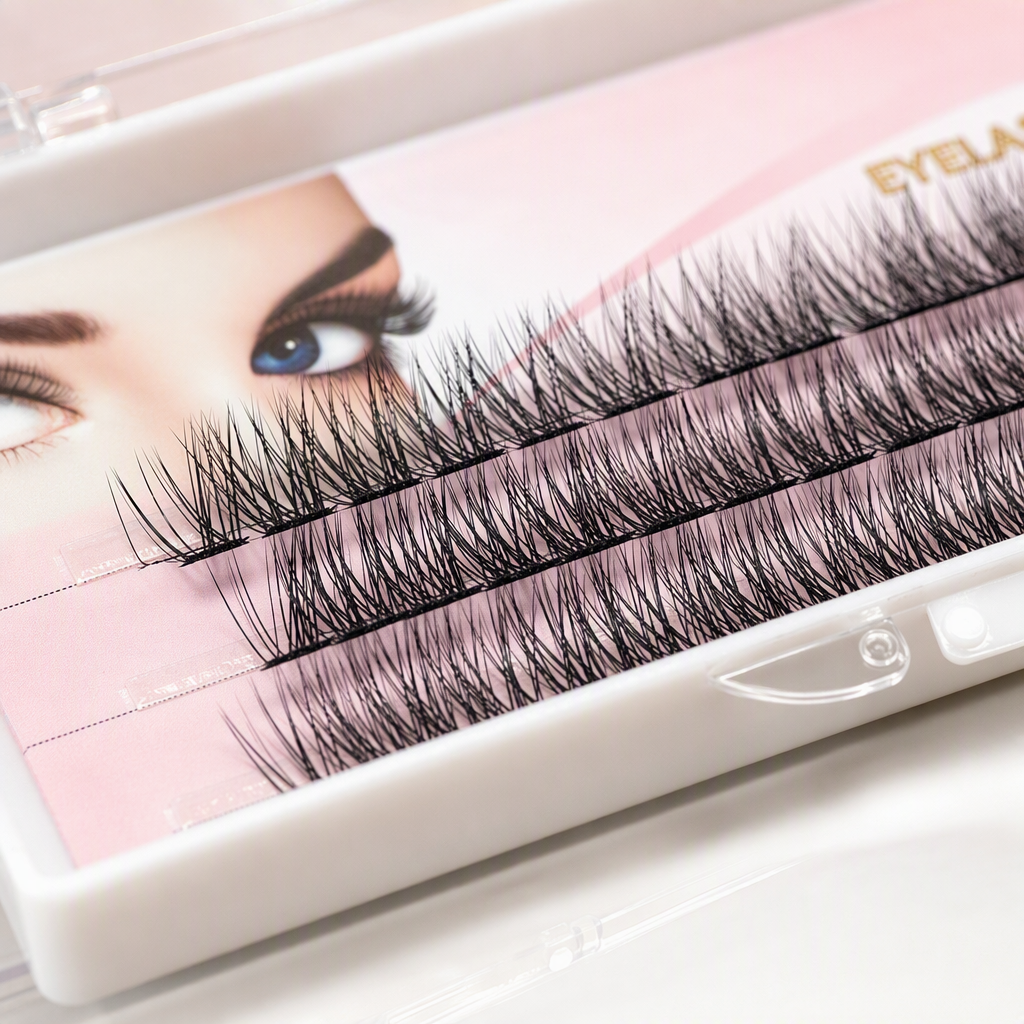 Natural Lengthening Eyelash Extension Set, white packaging, long-lasting anti-smudge, thick and curly eyelash growth tool Application Scenario