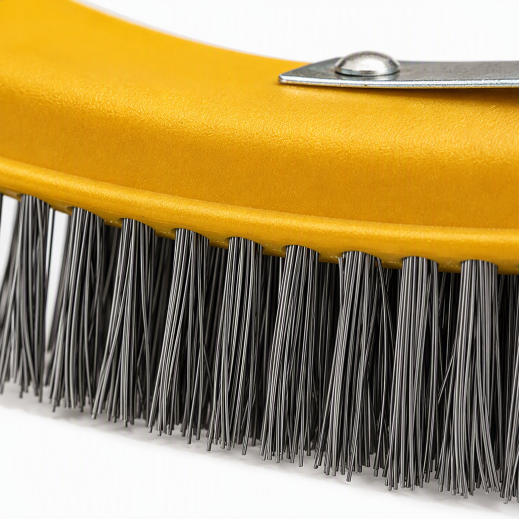 The multi-functional metal cleaning brush has a sturdy and durable handle. It is a household repair and cleaning brush Application Scenario