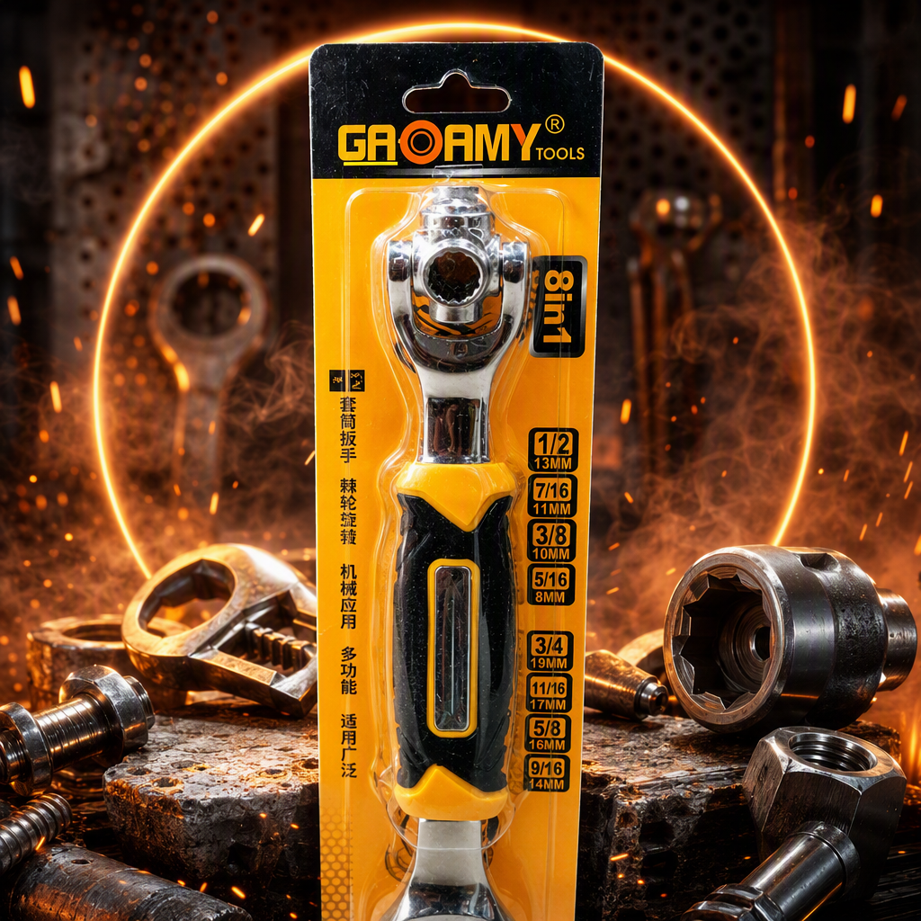 Multi-functional manual wrench socket combination maintenance tool set, household and industrial hardware tool accessories Item Picture
