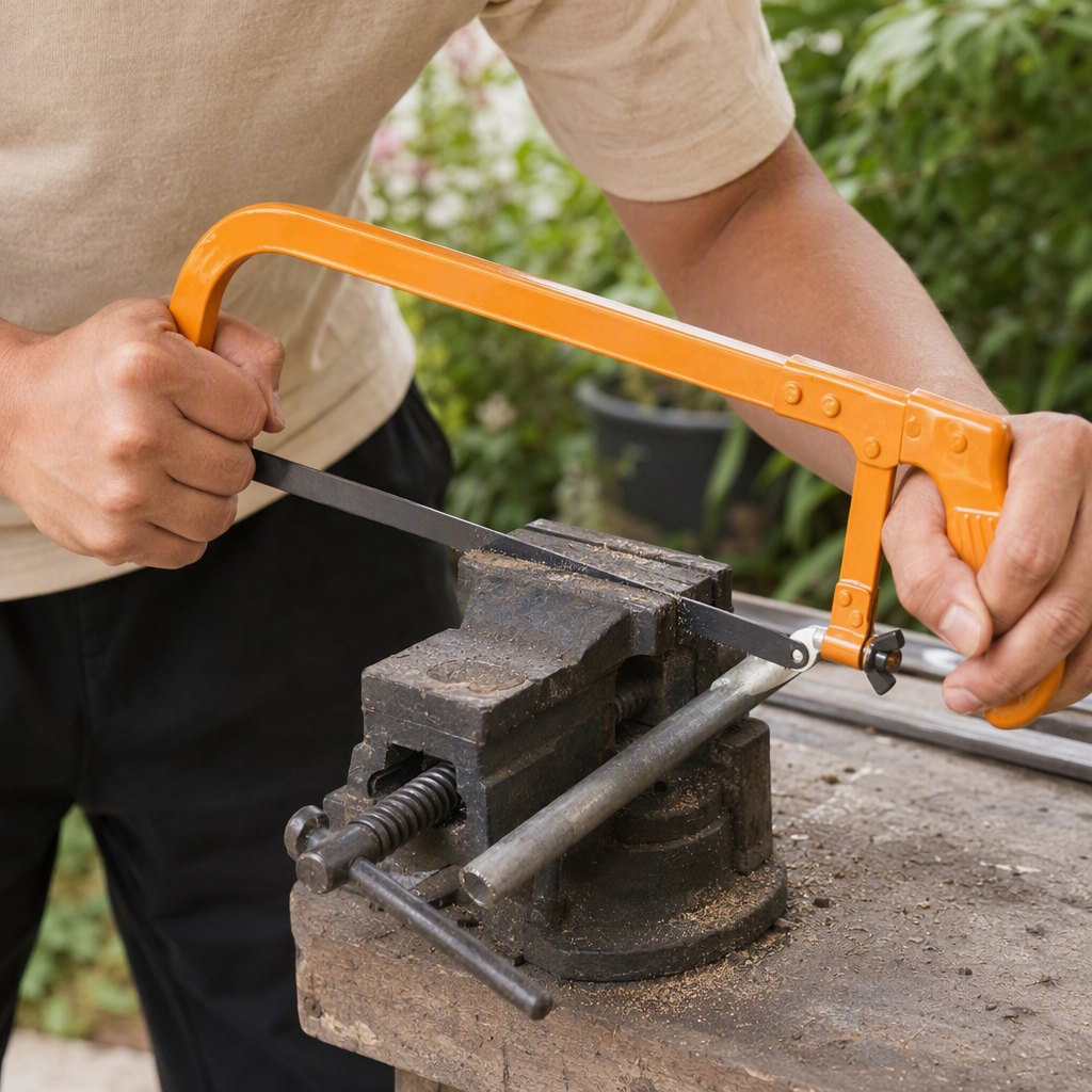 Multi-functional steel saw frame, portable metal saw tool, durable industrial saw frame, steel bracket, suitable for hardware processing Specification image