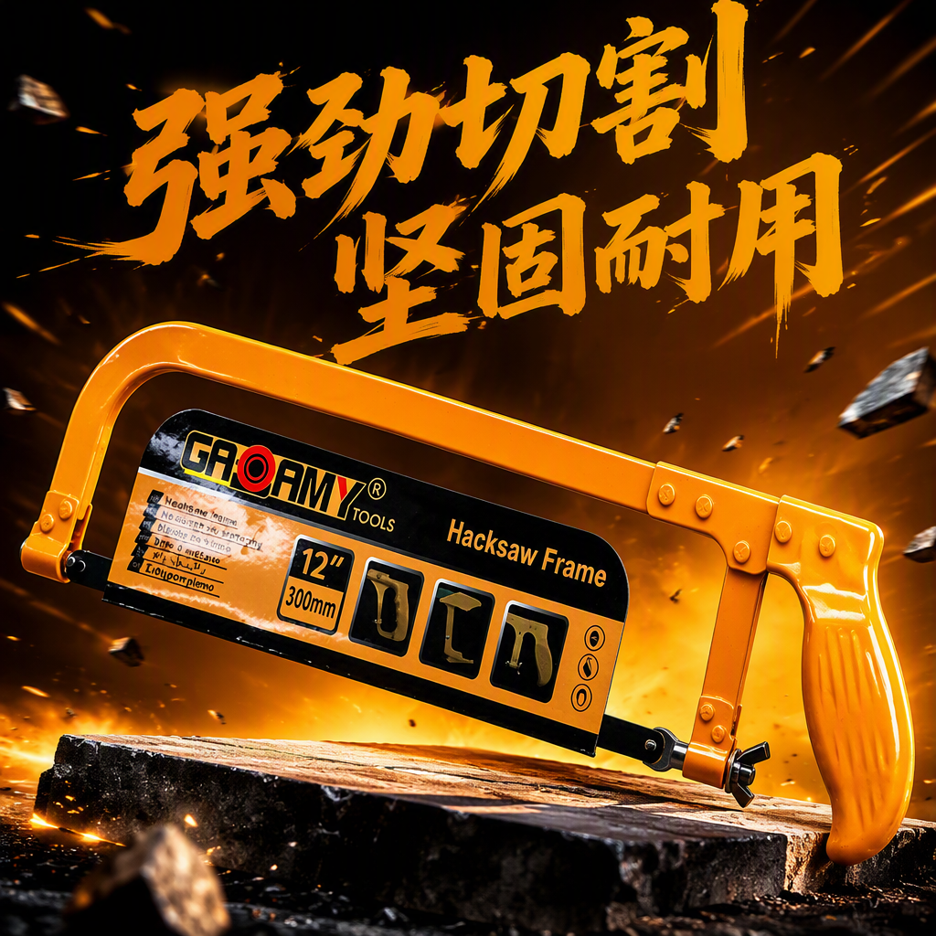 Multi-functional steel saw frame, portable metal saw tool, durable industrial saw frame, steel bracket, suitable for hardware processing Application Scenario