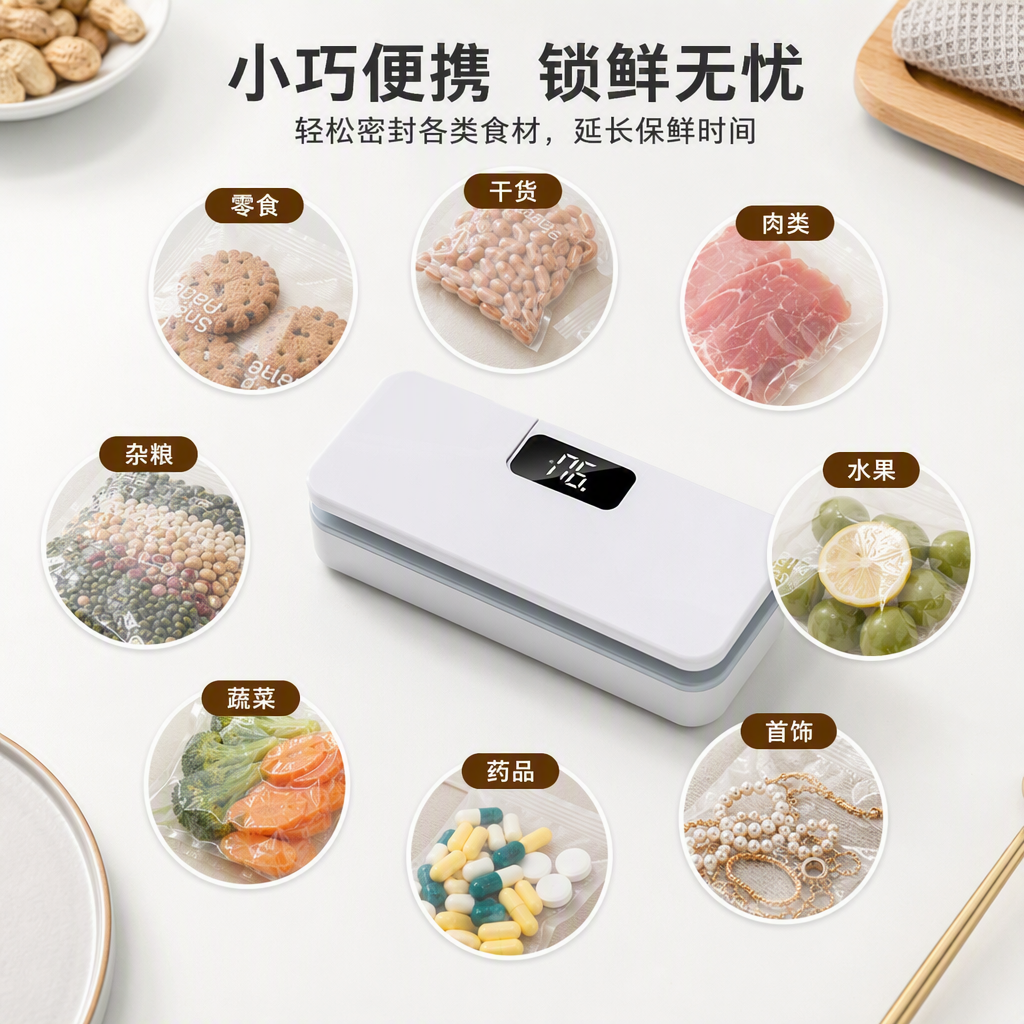 智能封口机压缩真空 便携式小型封口机