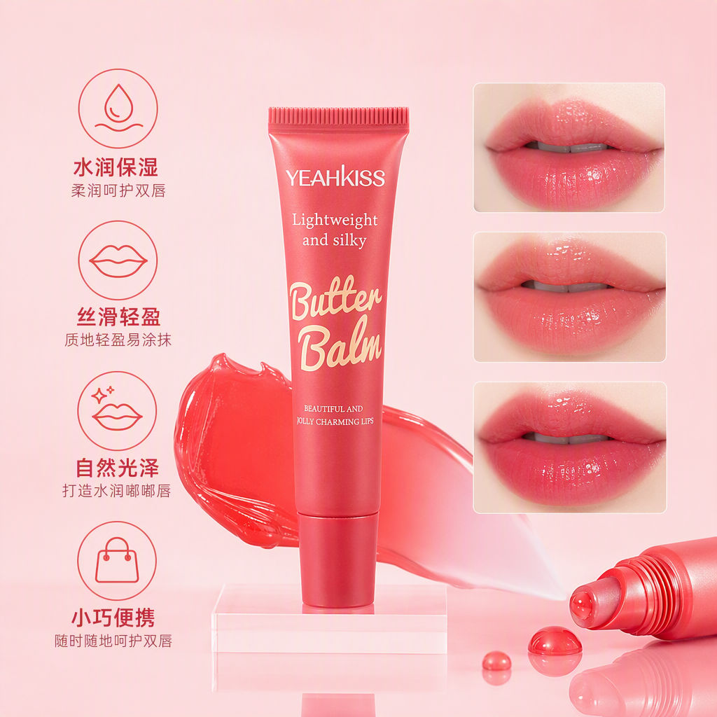 YEAHKISS multicolor lip balm set rosa expositor expositor tubo hidratante hidratante lip gloss combinación