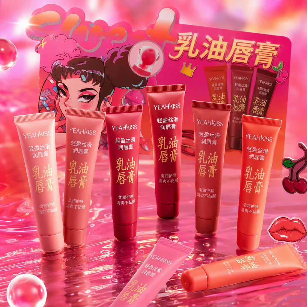 YEAHKISS multicolor lip balm set rosa expositor expositor tubo hidratante hidratante lip gloss combinación Specification image