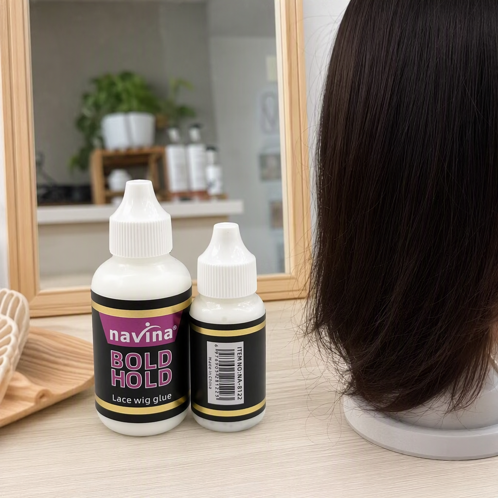 Black gold border label, purple characters, white dropper cap, double-bottle glue bonding, hair repair gel adhesive details Picture