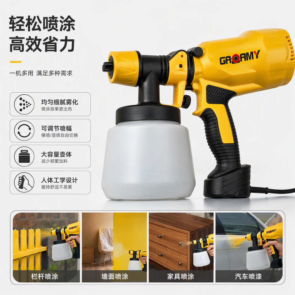 Multi-functional spray guns, coating equipment, spray painting tools, household and industrial paint sprayers, spray painting accessories Specification image