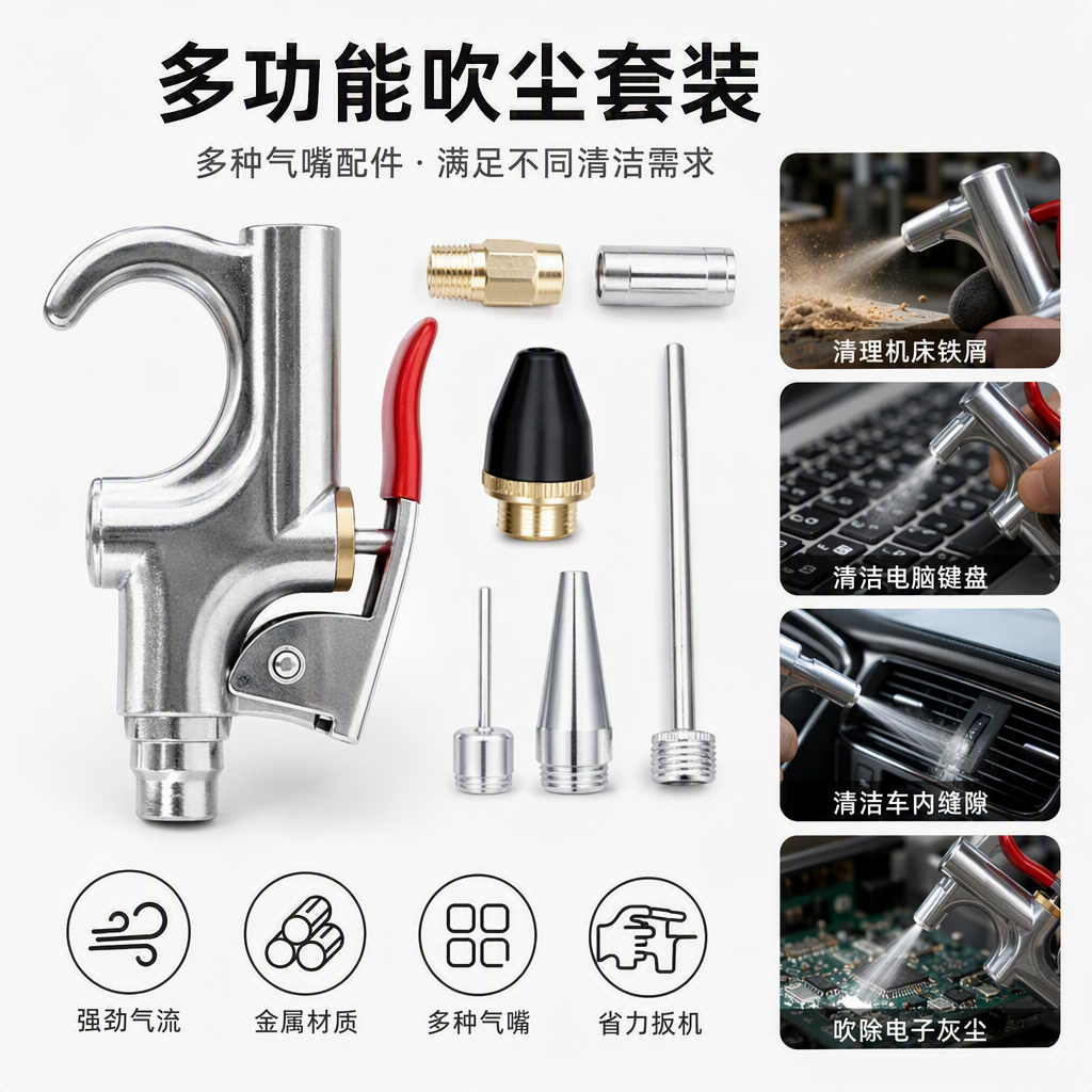 Multi-functional pneumatic tool accessory set, industrial pneumatic tool maintenance, maintenance tool accessory combination details Picture