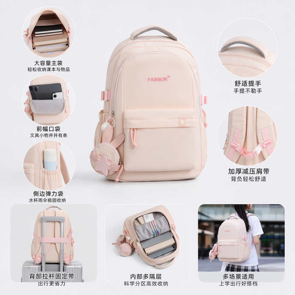 双肩背包实物图