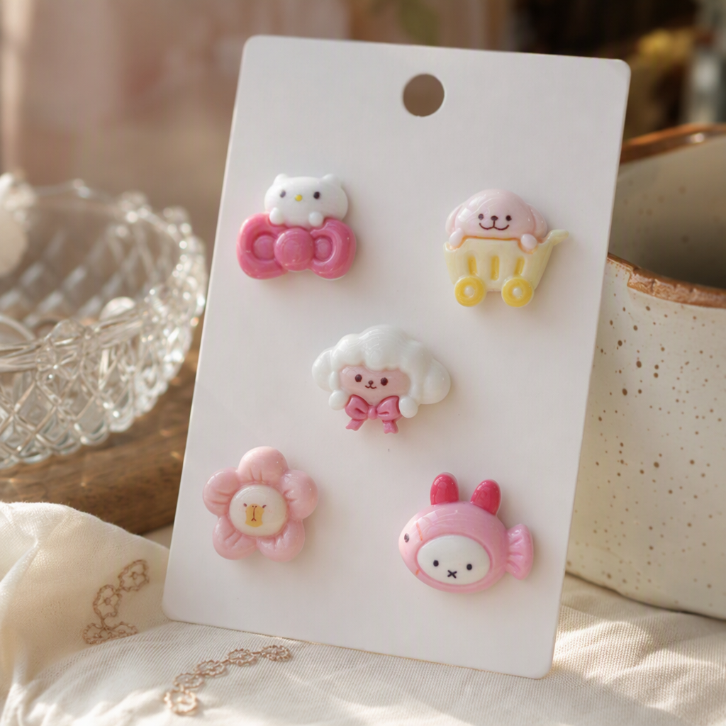 Cute pink cartoon badge set varios creativo personalidad decoraciones regalo estudiantil colección paquete correo details Picture