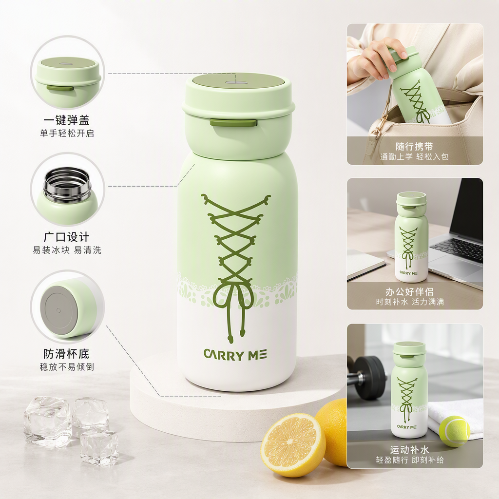 【OSEO】26Q3#5313 Ring Insulated Cup, multi-functional insulated cup, portable student outdoor thermos, durable 【OSEO】26Q3#5313 Ring Insulated Cup, multi-functional insulated cup, portable student outdoor thermos, durable