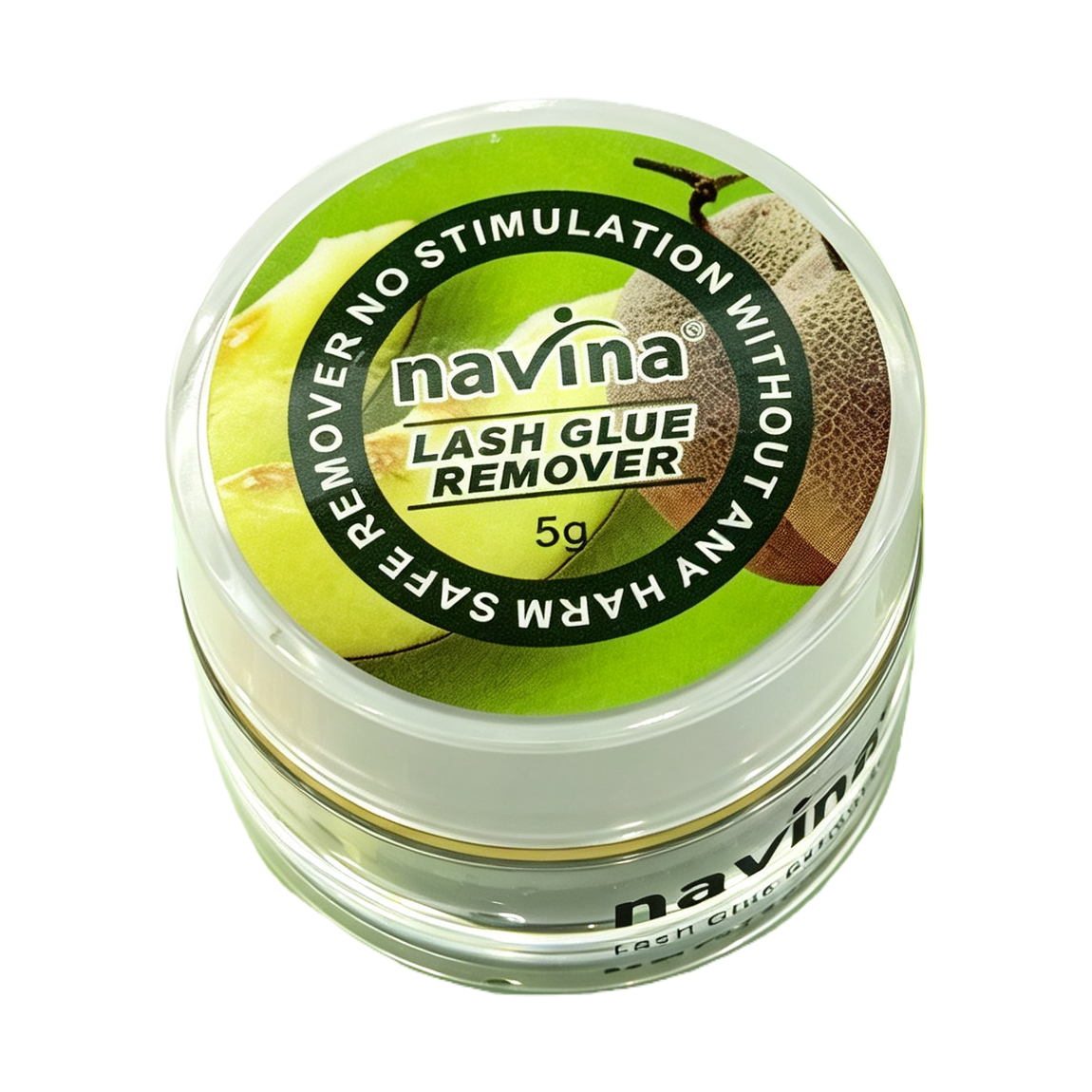 Fresh mint melon scented makeup remover cream can in a green background with sliced natural cleansing care products Item Picture