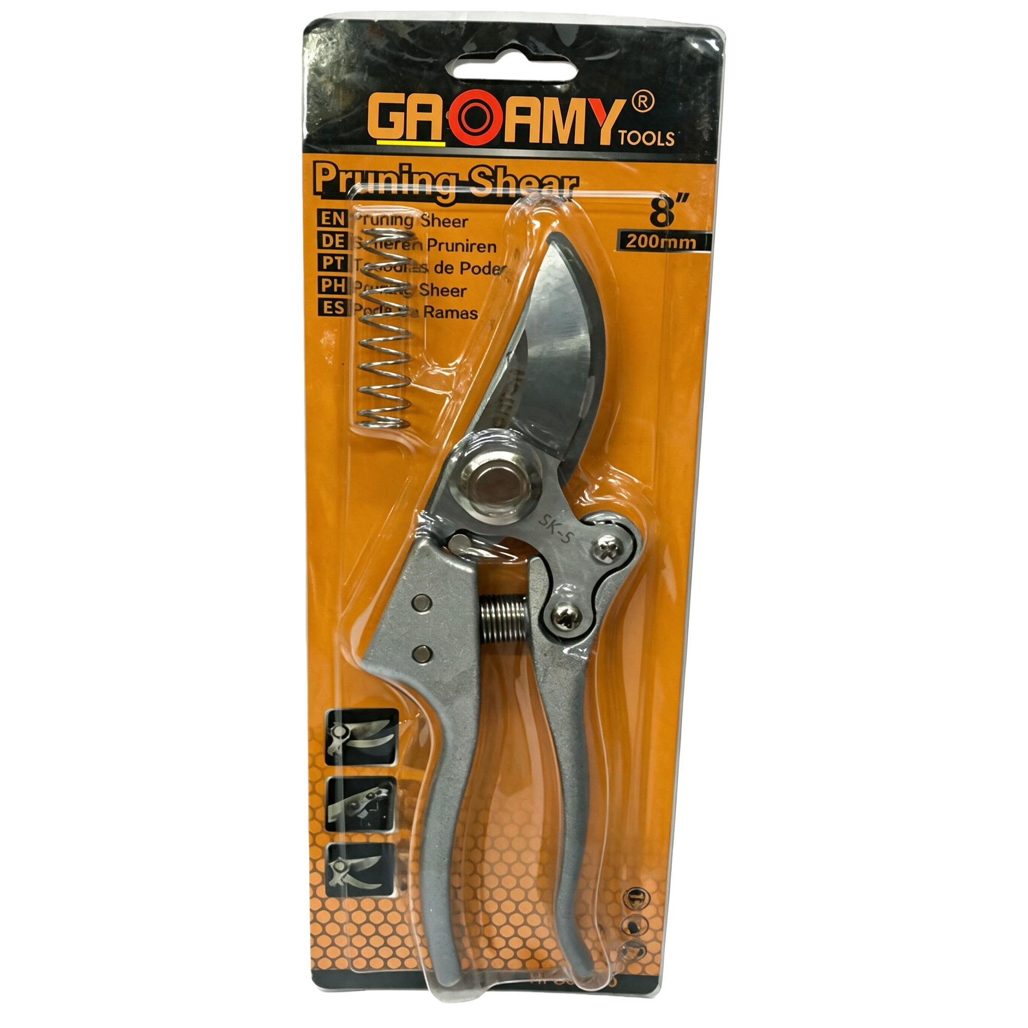 Durable steel handle pruning shears, garden green plant trimming tools, lightweight and portable, household hardware accessories Application Scenario