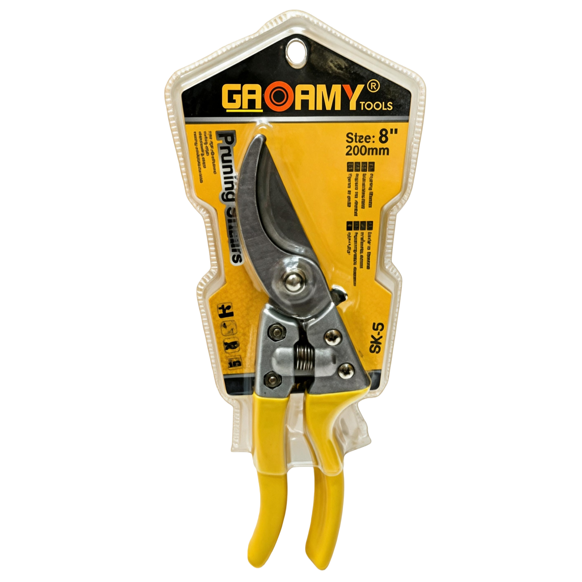 Durable steel pruning shears, a lightweight and multi-purpose garden trimming tool, are suitable for home gardening Item Picture
