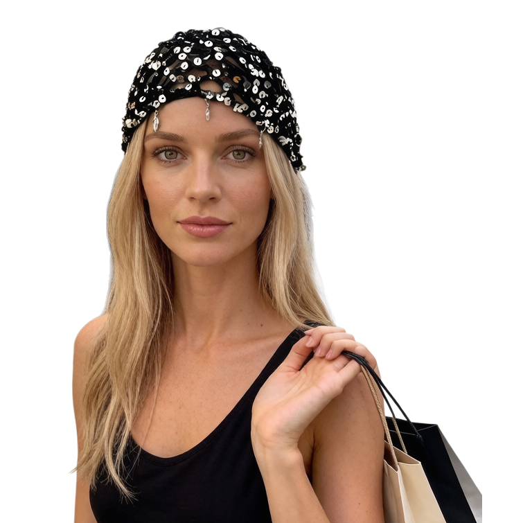 Sparkling sequined headwear for women, fashionable and versatile hair accessories, trendy hair clips, hair accessories and accessories, elegant and refined Item Picture