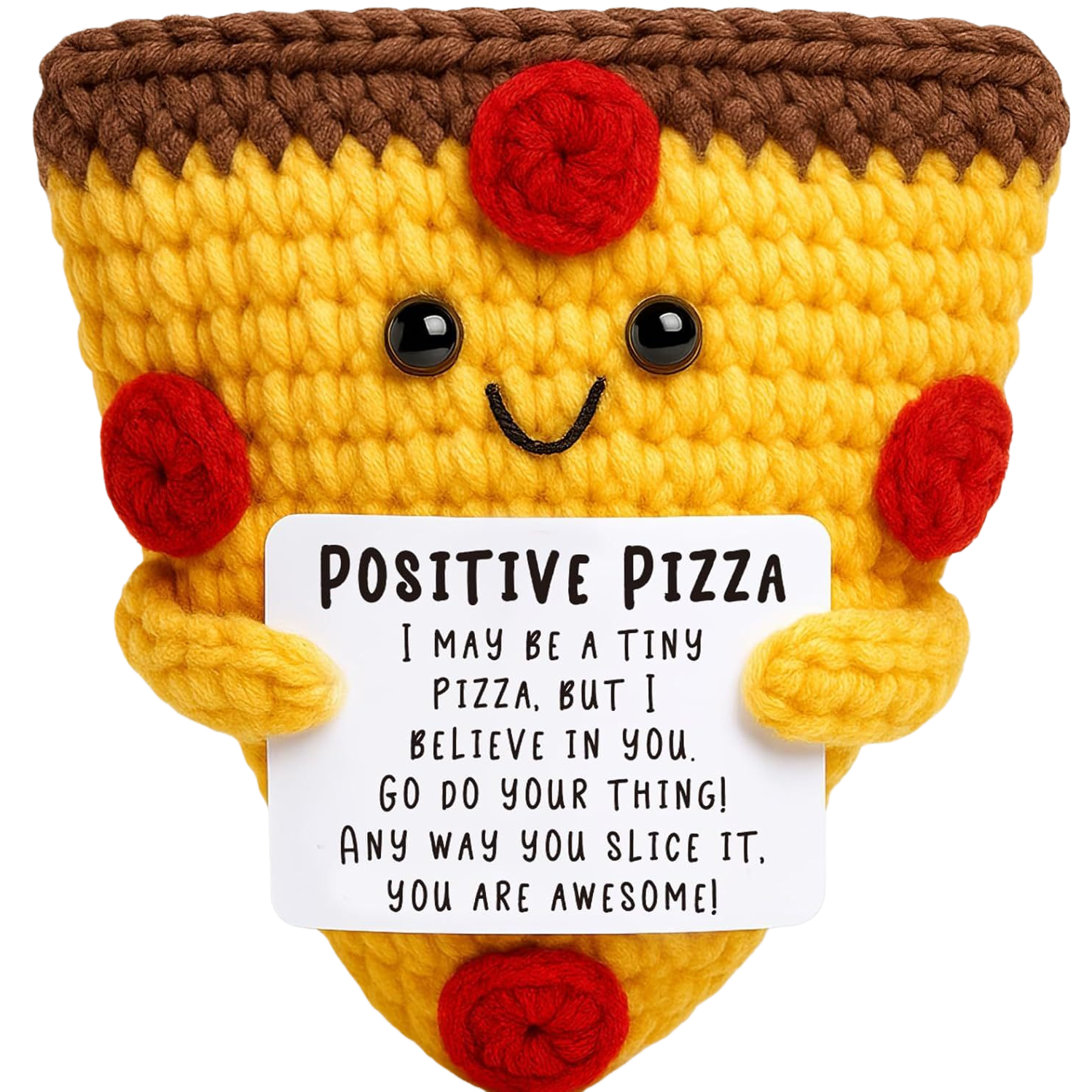 Fun hand-held card crochet pizza doll Creative gift children's DIY fun toy Item Picture