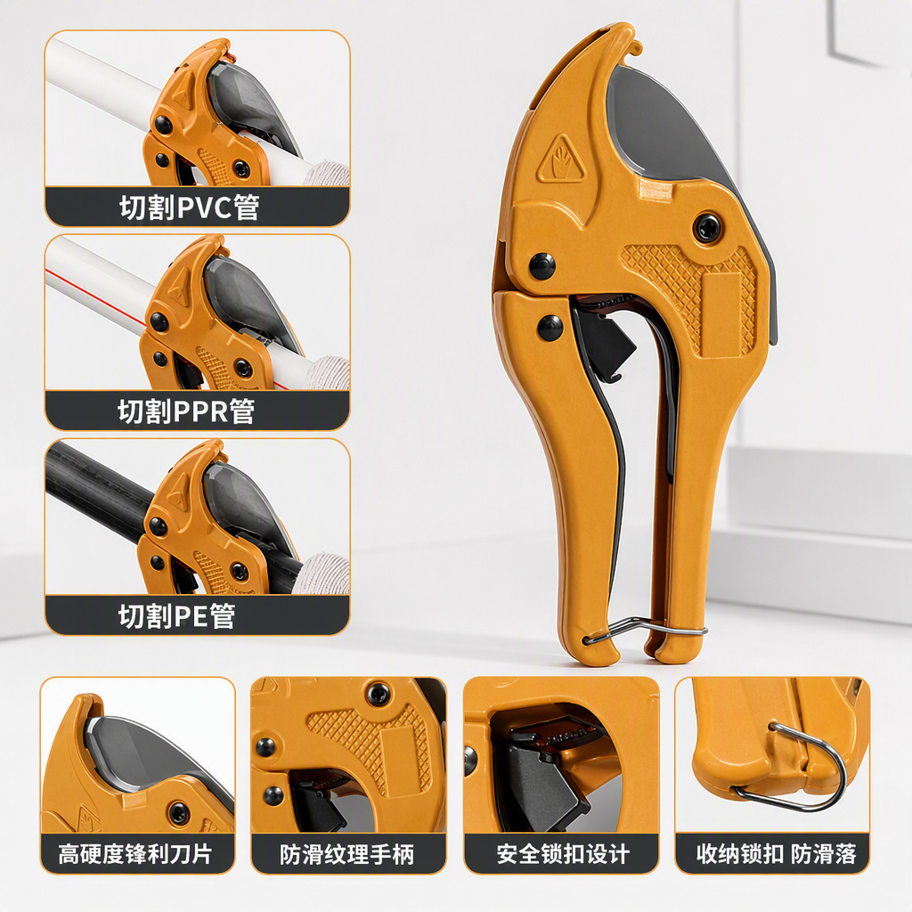 أدوات القطع بالأنابيب متعددة الأغراض، مقصات أنبوبة يدوية، وأنابيب صيانة منزلية Specification image