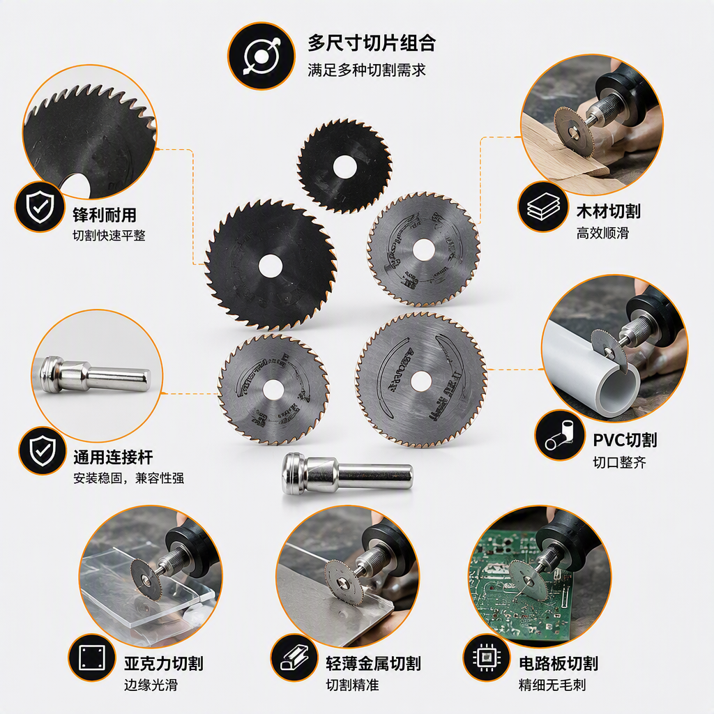 High-strength wear-resistant machine saw blades are multi-purpose metal woodworking cutting tools. High-speed saw blades are suitable for various operation scenarios