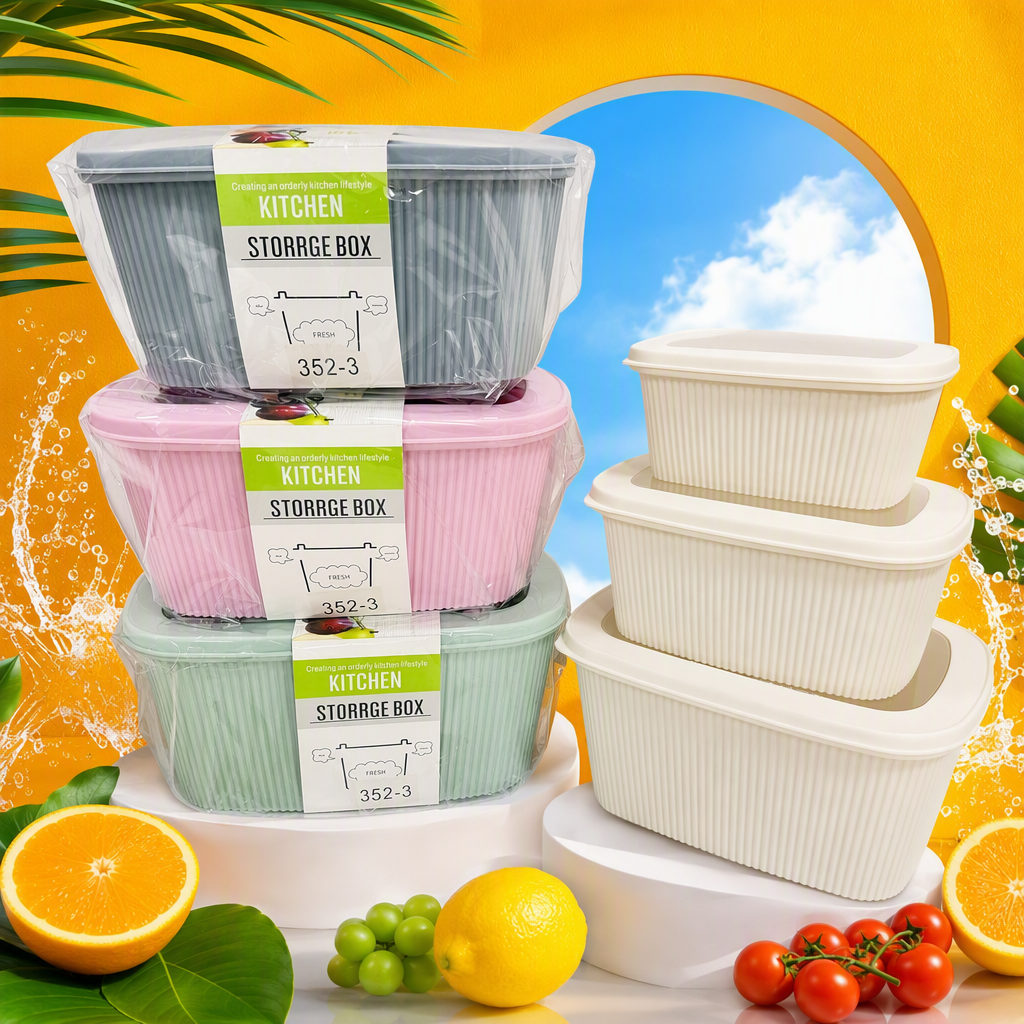 Colorful kitchen storage box, sealed storage container, organizing storage box, plastic storage box, kitchenware storage box Specification image