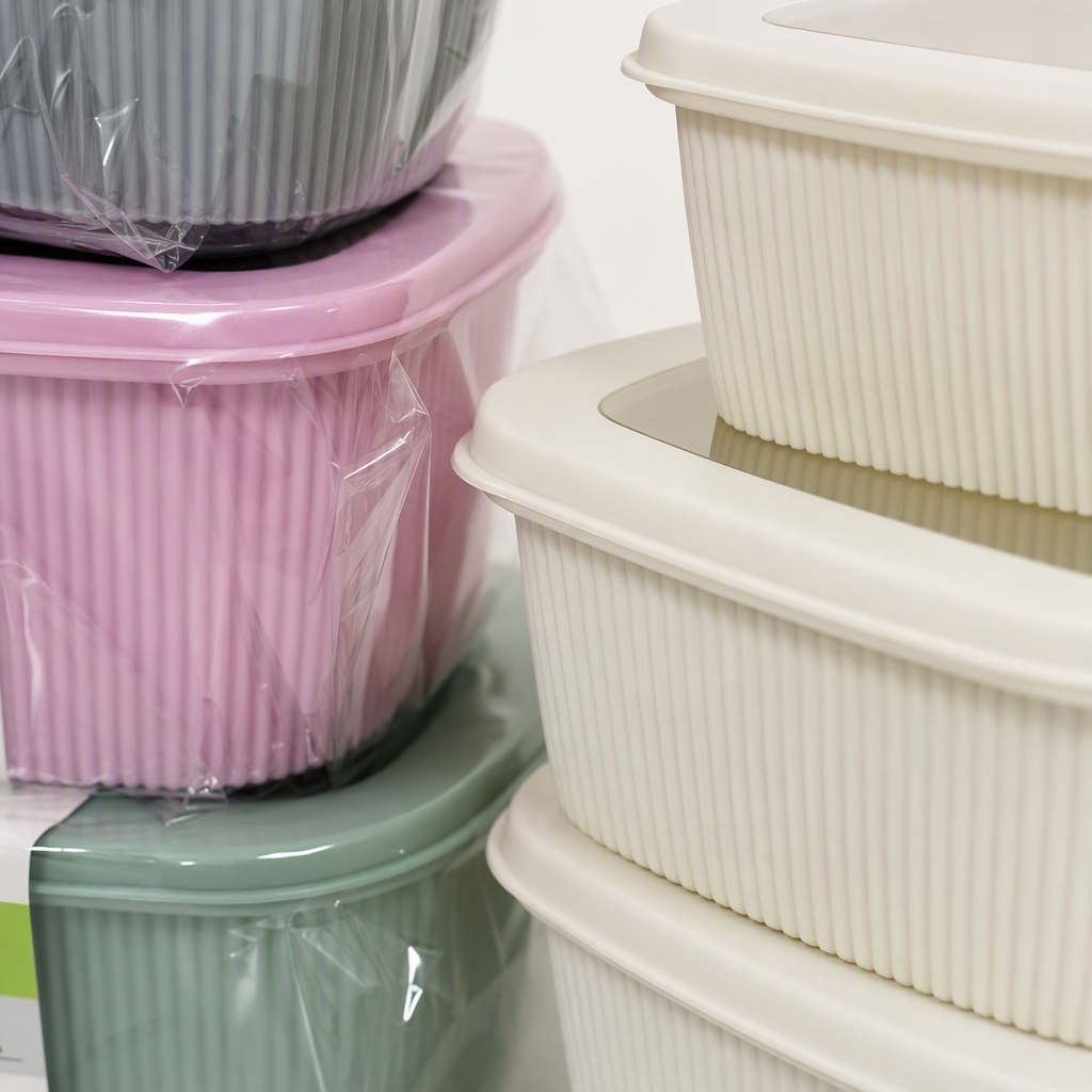 Colorful kitchen storage box, sealed storage container, organizing storage box, plastic storage box, kitchenware storage box Application Scenario