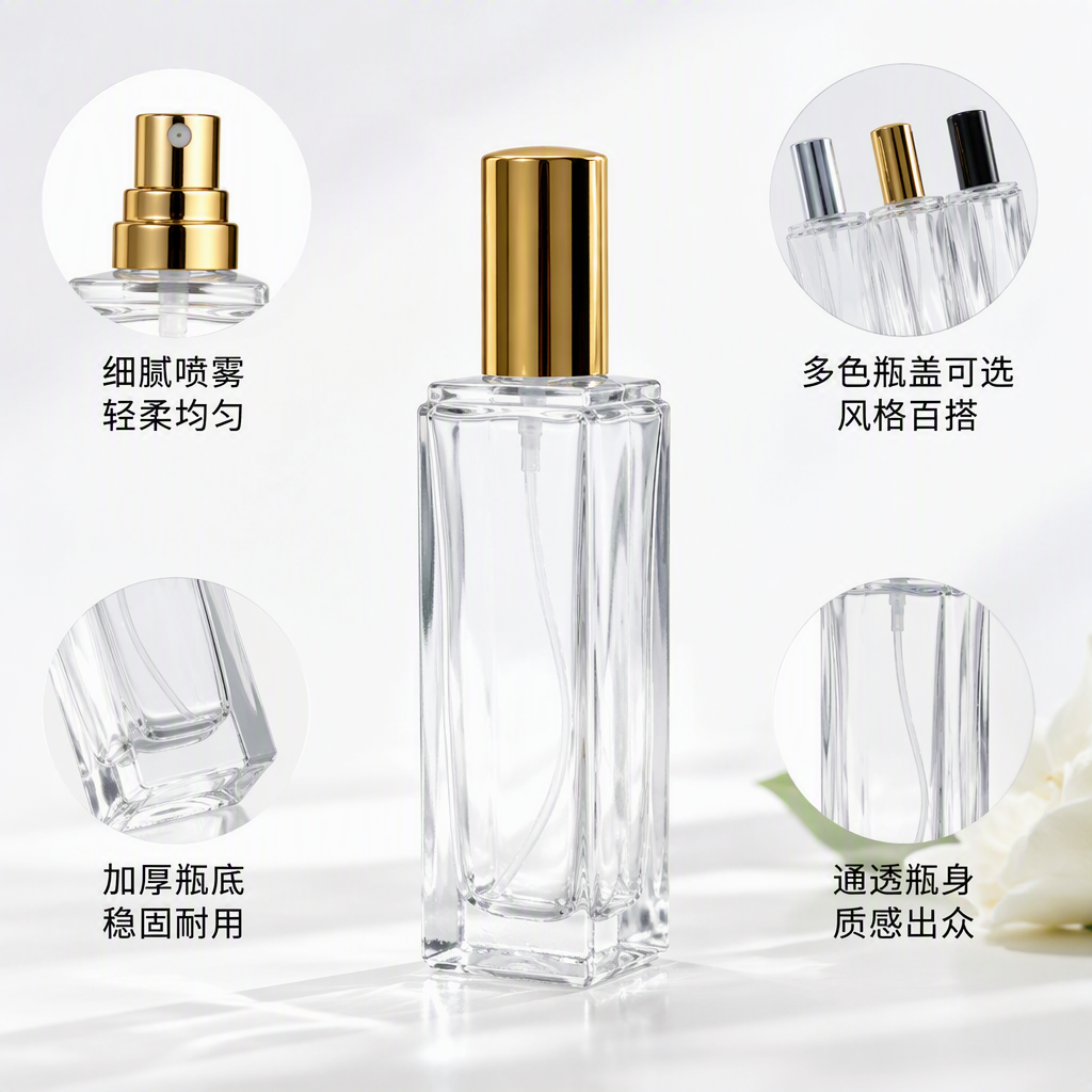 والزجاجات التي تحتوي على زجاجات البخور مقاس 30ML هي عبارة عن زجاجات محمولة