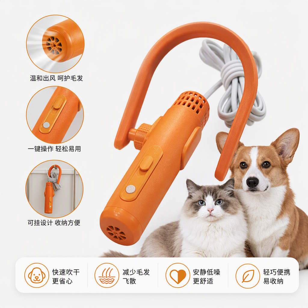 Multicolor cuello soplador de agua secador de pelo para mascotas baño especial para perros alta potencia gran viento reducción de ruido velocidad seca