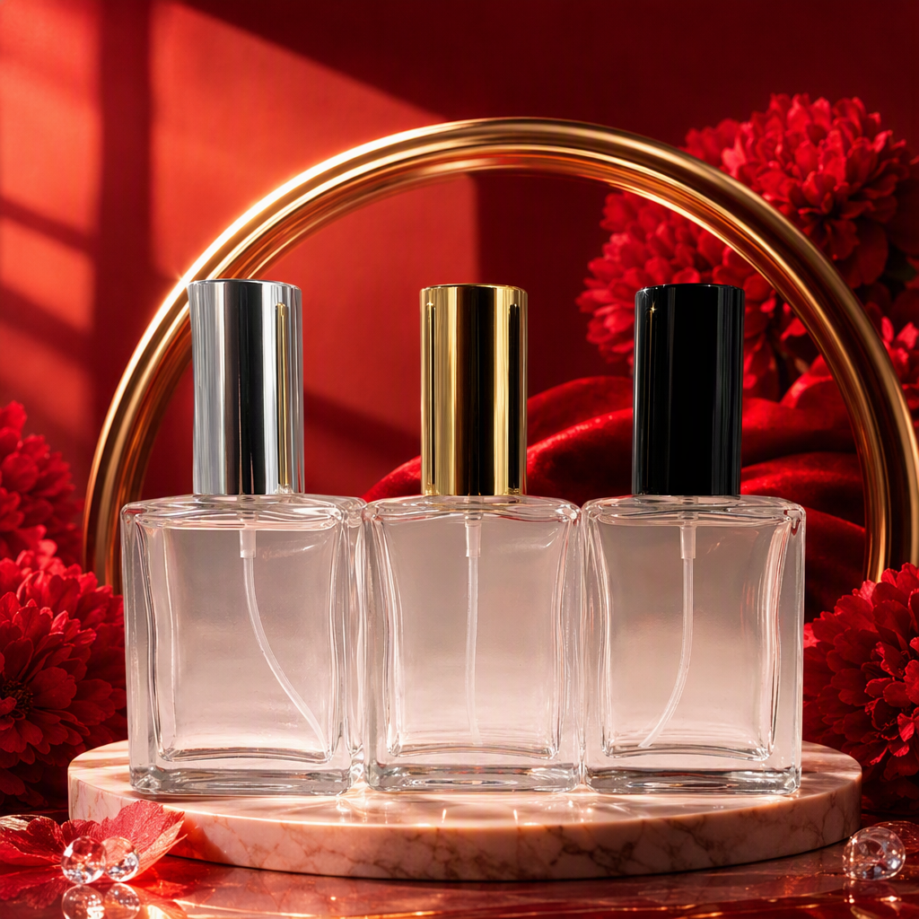 High-end transparent glass perfume bottle, simple and small-capacity 15ml screw-on perfume bottle Specification image