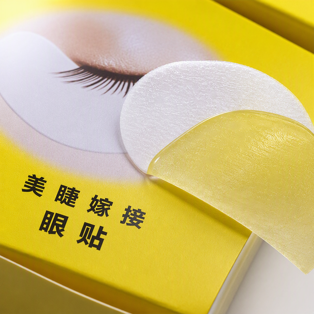 Color amarillo brillante empaque eye patch calmante eye cansancio hidratación hidratación eye care patch salud cuidado artefact Application Scenario