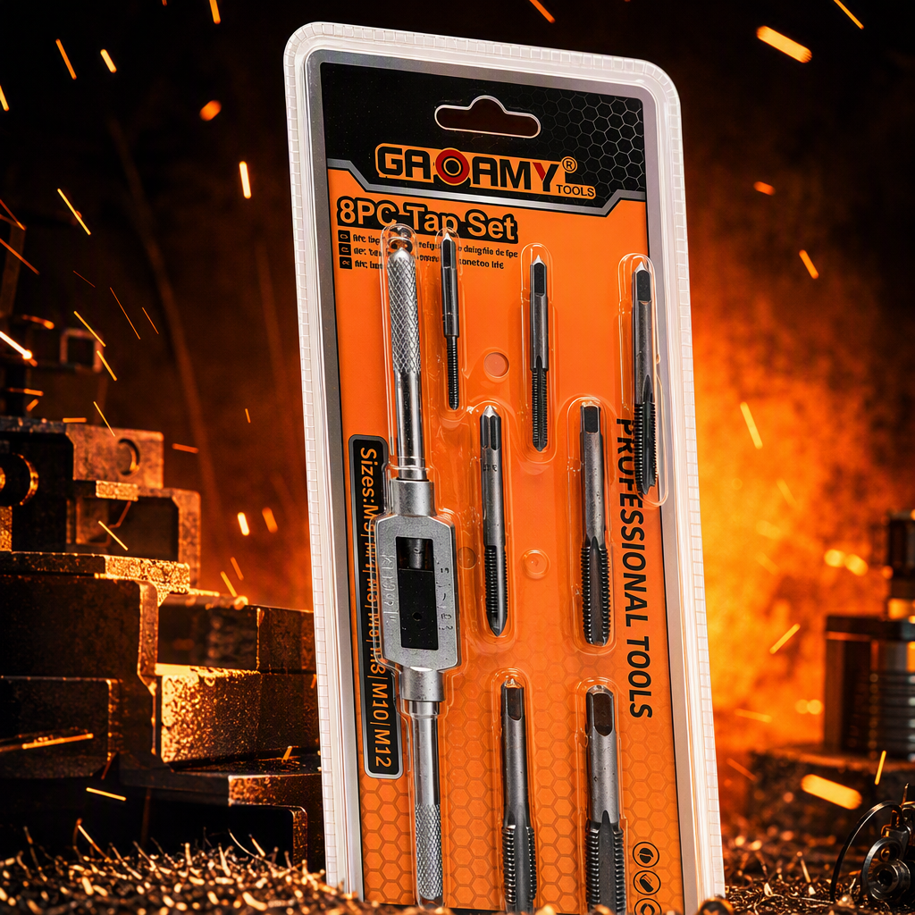 Multi-functional tap die set, hardware tools, consumables, thread tapping and drilling accessories, essential for maintenance