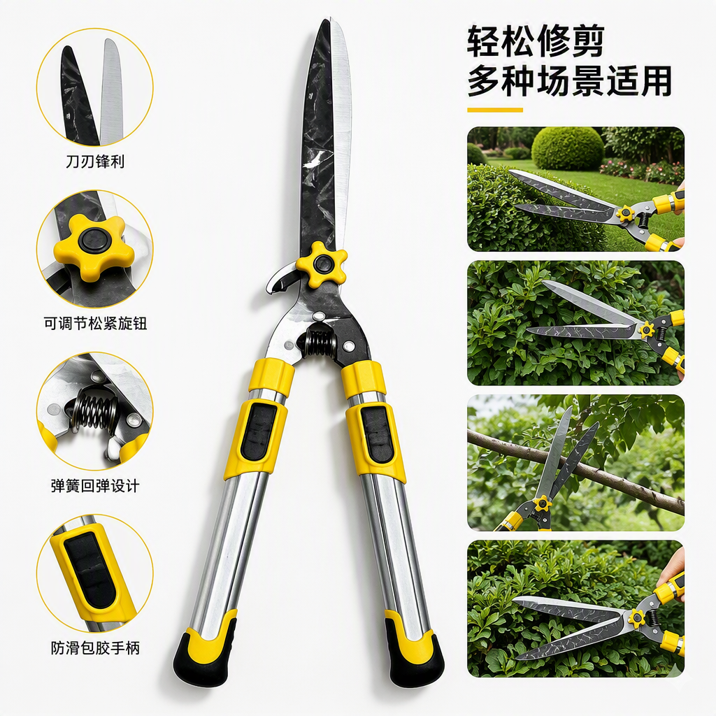 Multi-functional pruning shears, household hardware tools, sharp scissors, garden trimmer, portable type for green plant trimming