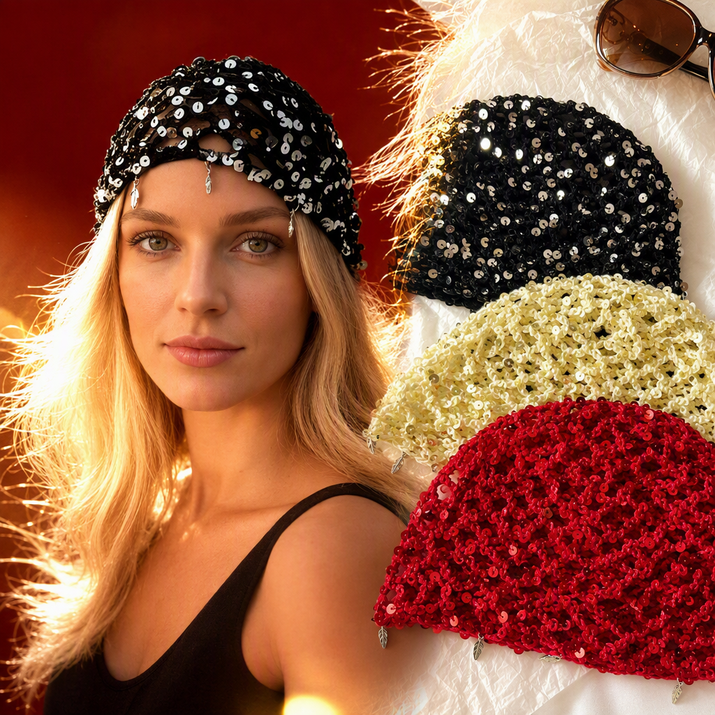 Sparkling sequined headwear for women, fashionable and versatile hair accessories, trendy hair clips, hair accessories and accessories, elegant and refined Specification image