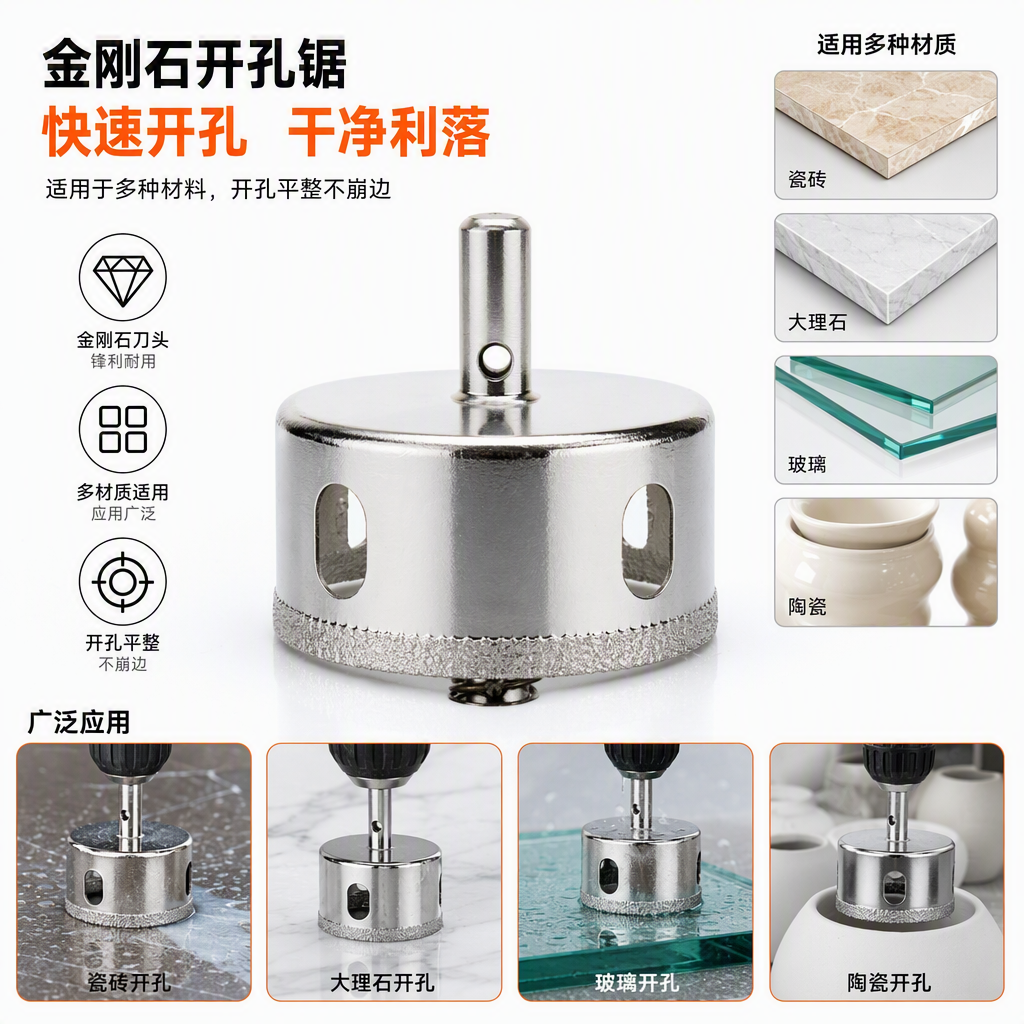 Multi-functional metal drill bit set, household and industrial electric drill accessories, wear-resistant and durable tool consumables complete set
