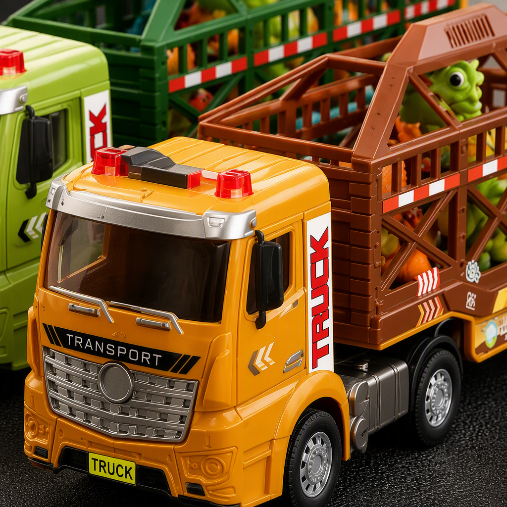Colorful animal transport vehicle model, children's toy, educational assembly vehicle, fun animal transport vehicle, children's gift Application Scenario