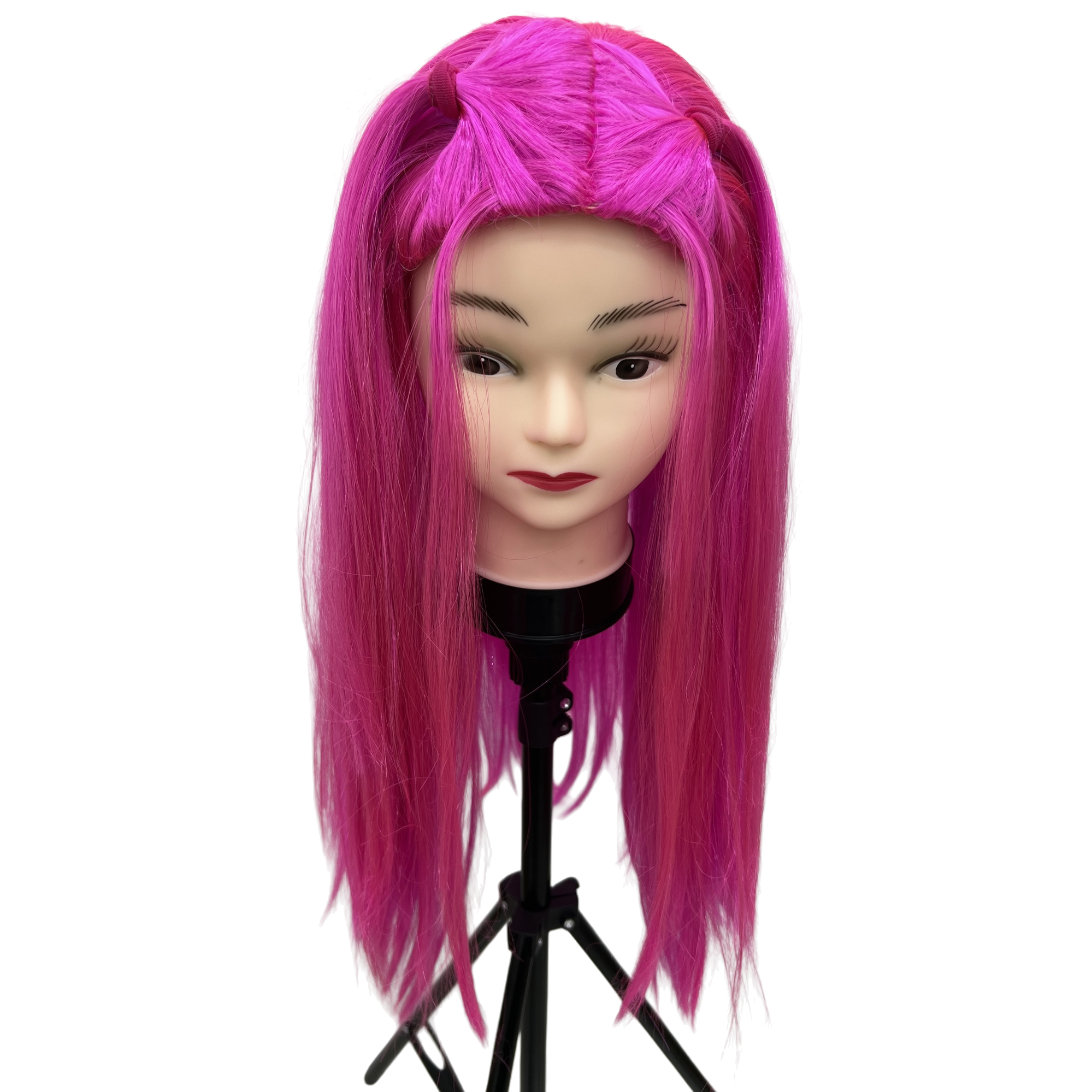 Pink wig, doll head, doll-shaped accessories for children and adults, fun and creative decorative items Item Picture
