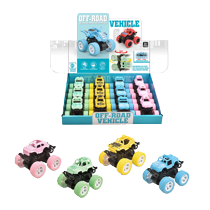 Double-inertia Macaron off-road vehicle, color four-wheel drive, shock-resistant, big foot climbing boy toy display box supply Application Scenario