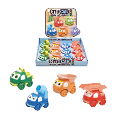 Dibujos animados ingeniería coche multicolor inercia sliding trolley niño puzzle niños stand de piso juguetes fuente details Picture