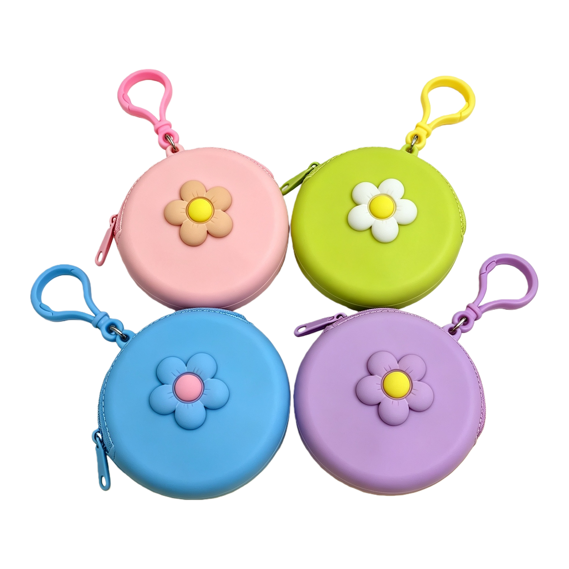 Colorido redondo zero monedero dibujos animados lindo mini bolsa de dinero cero moda portátil bolsa de almacenamiento de cambio para mujeres estilo para hombres estilo de tendencia Item Picture