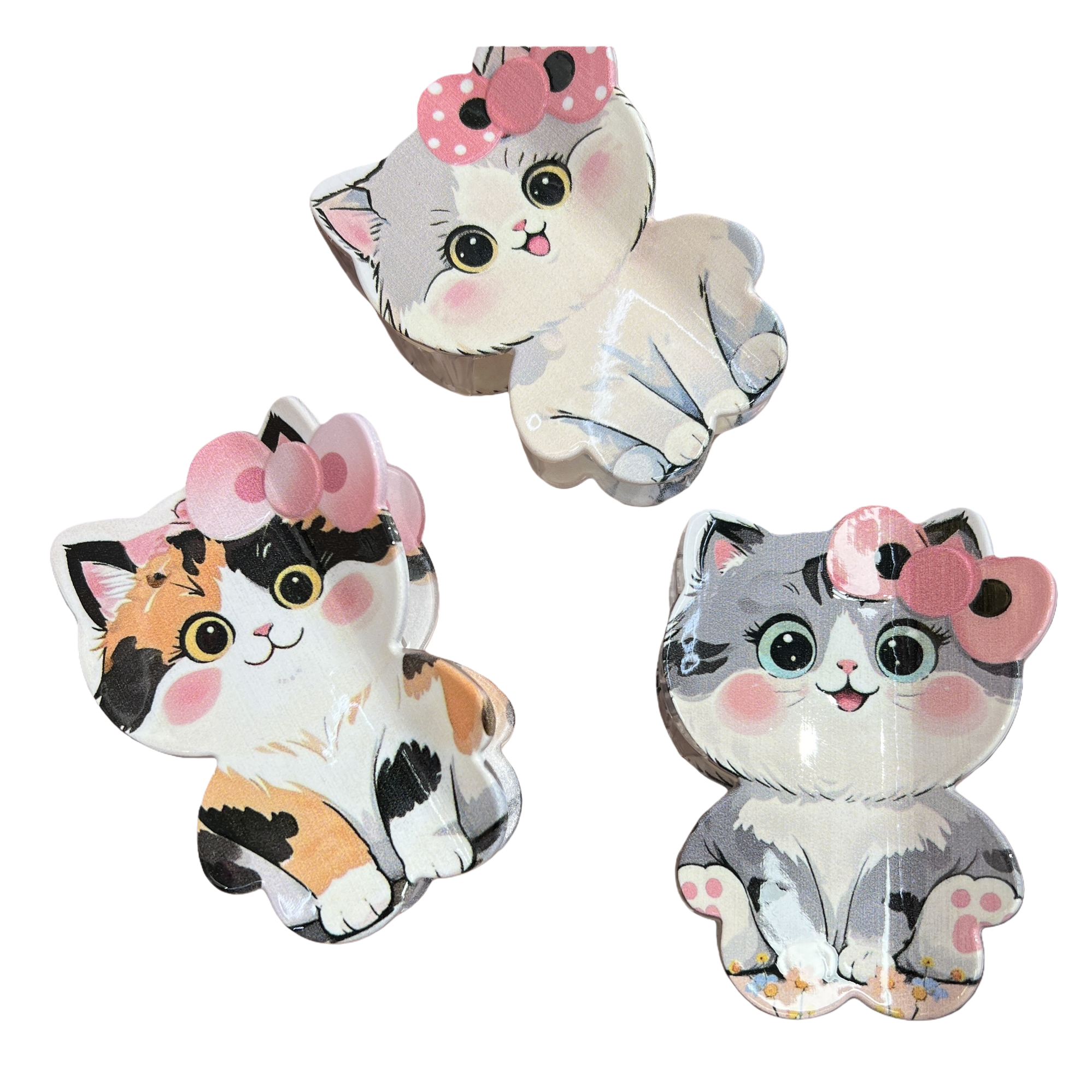 Dibujos animados moe chunky gatito scratch pelo dulce arco acrílico scratch chica espalda de la cabeza clip de pelo de disco versátil Application Scenario