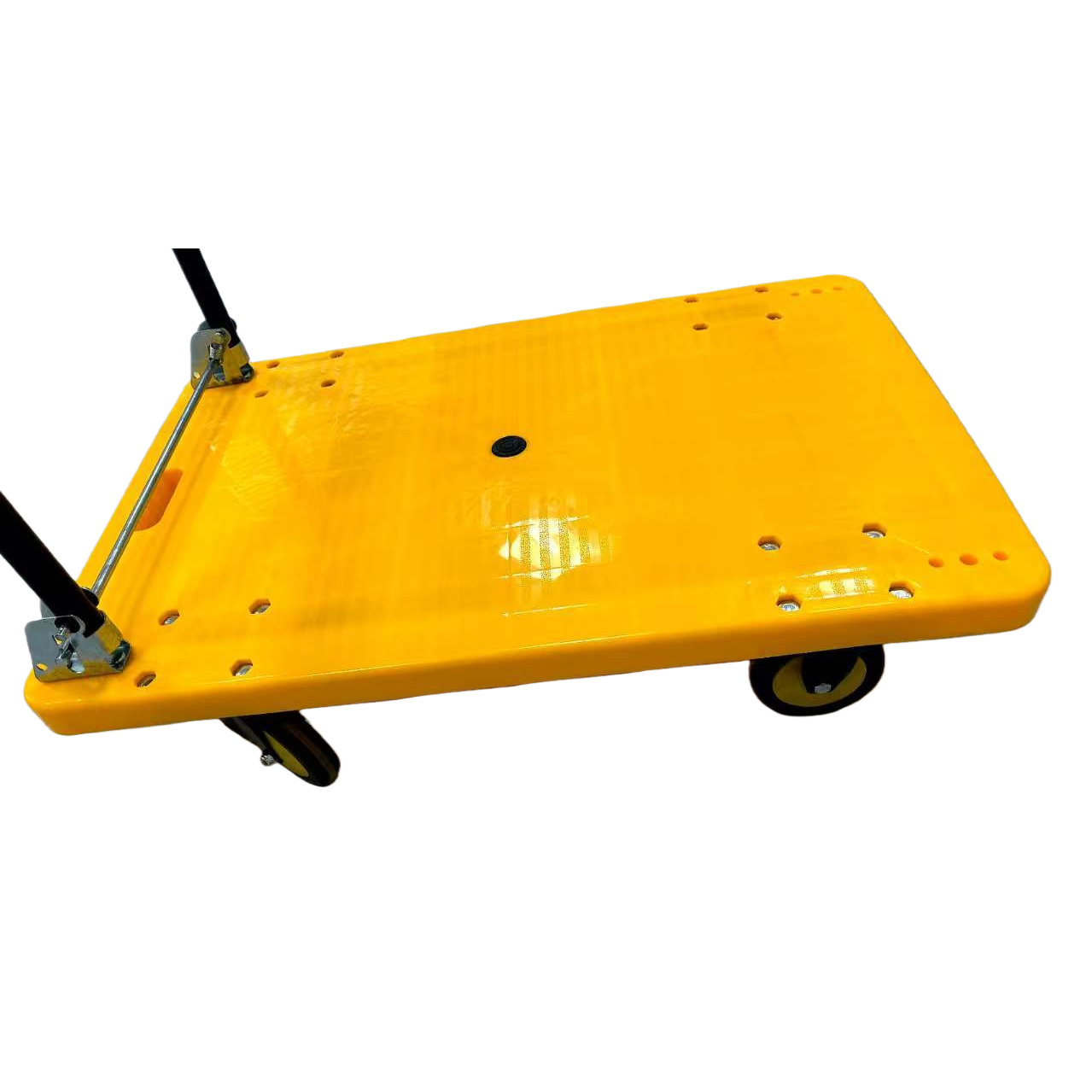Trolley, portable, lightweight, multi-functional, yellow model with silent wheels Item Picture