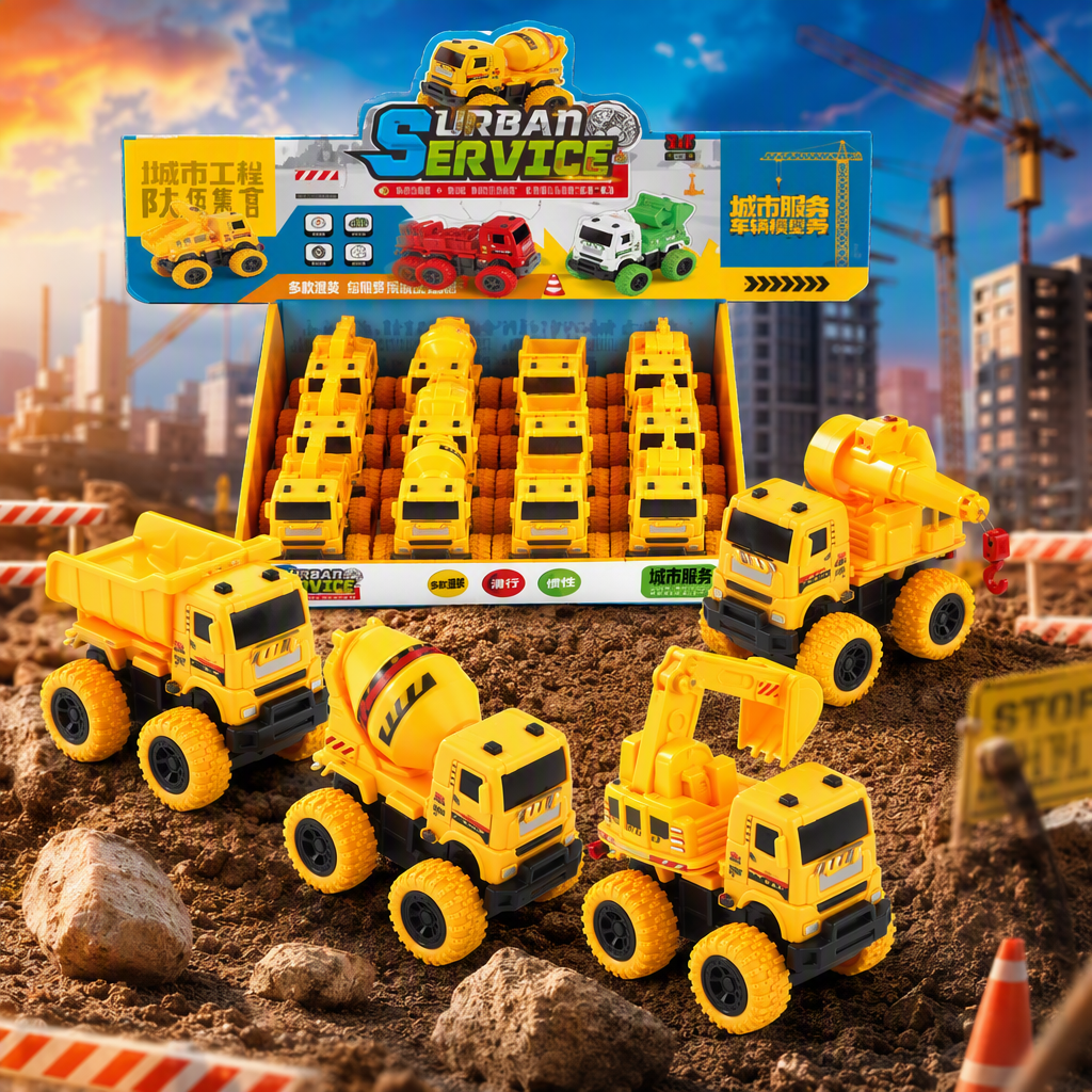 Inercia engineering vehicle excavadora mezclador dump truck multistyle para niños y niños stand de suelo juguetes fuente de carga