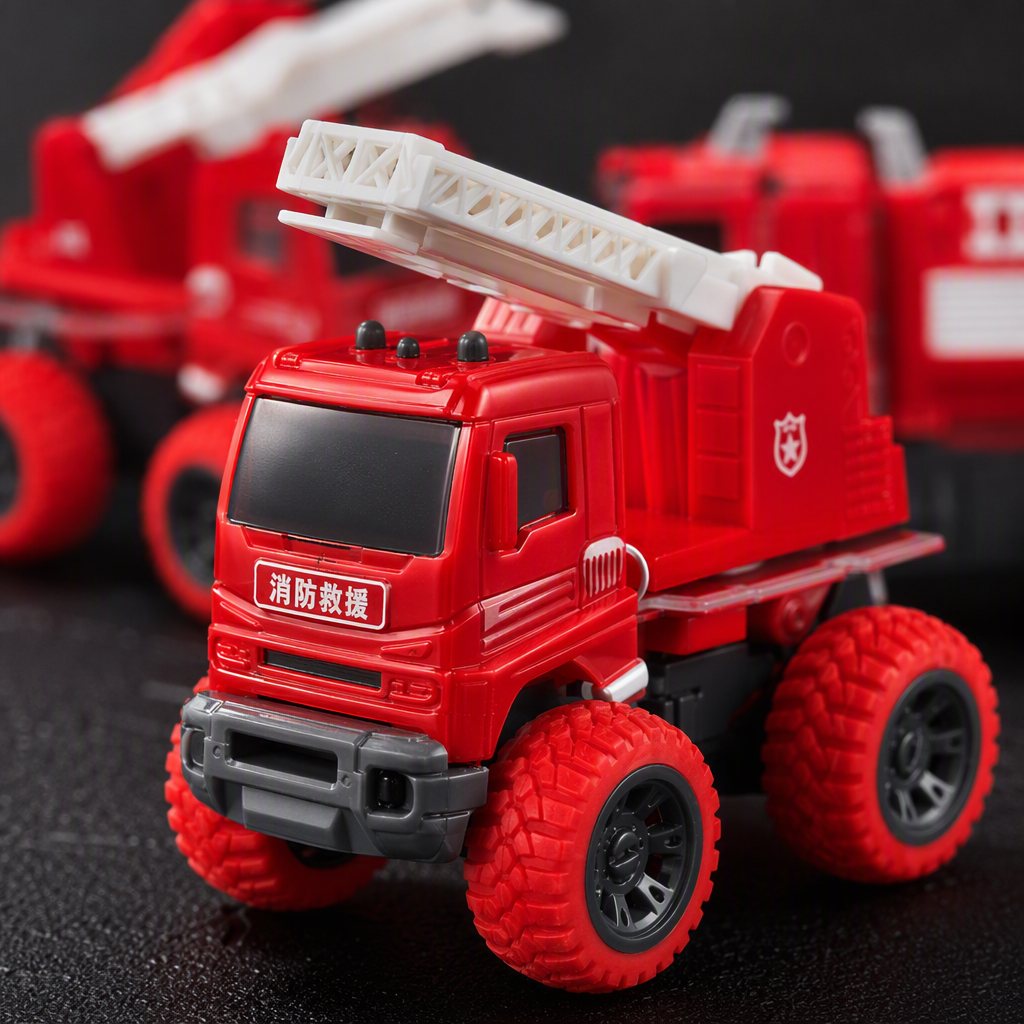 Camión de bomberos de inercia escalera tanque de agua vehículo de rescate multiestilo rojo niño stand de tierra juguetes fuente Application Scenario