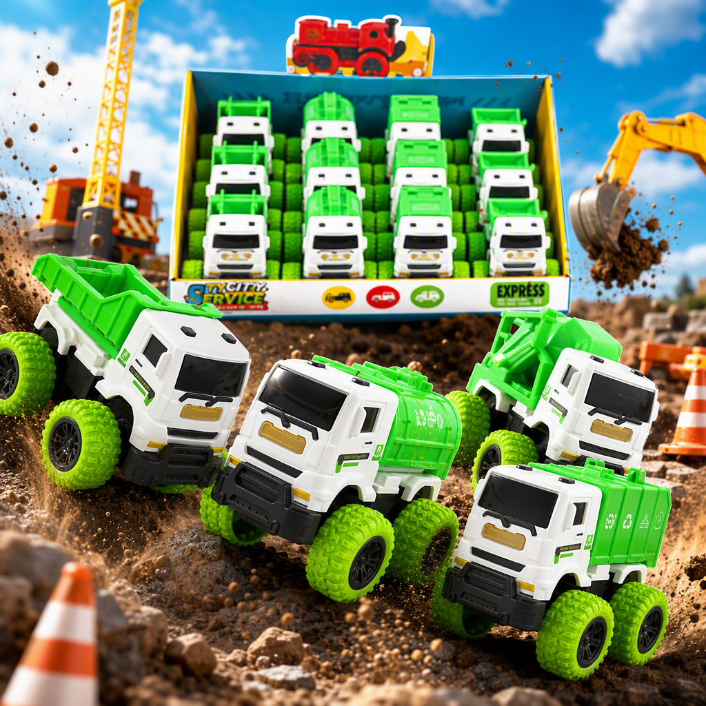 Inercia camión de saneamiento camión de basura barredora dump multi estilo para niños niños puestos de suelo juguetes fuente