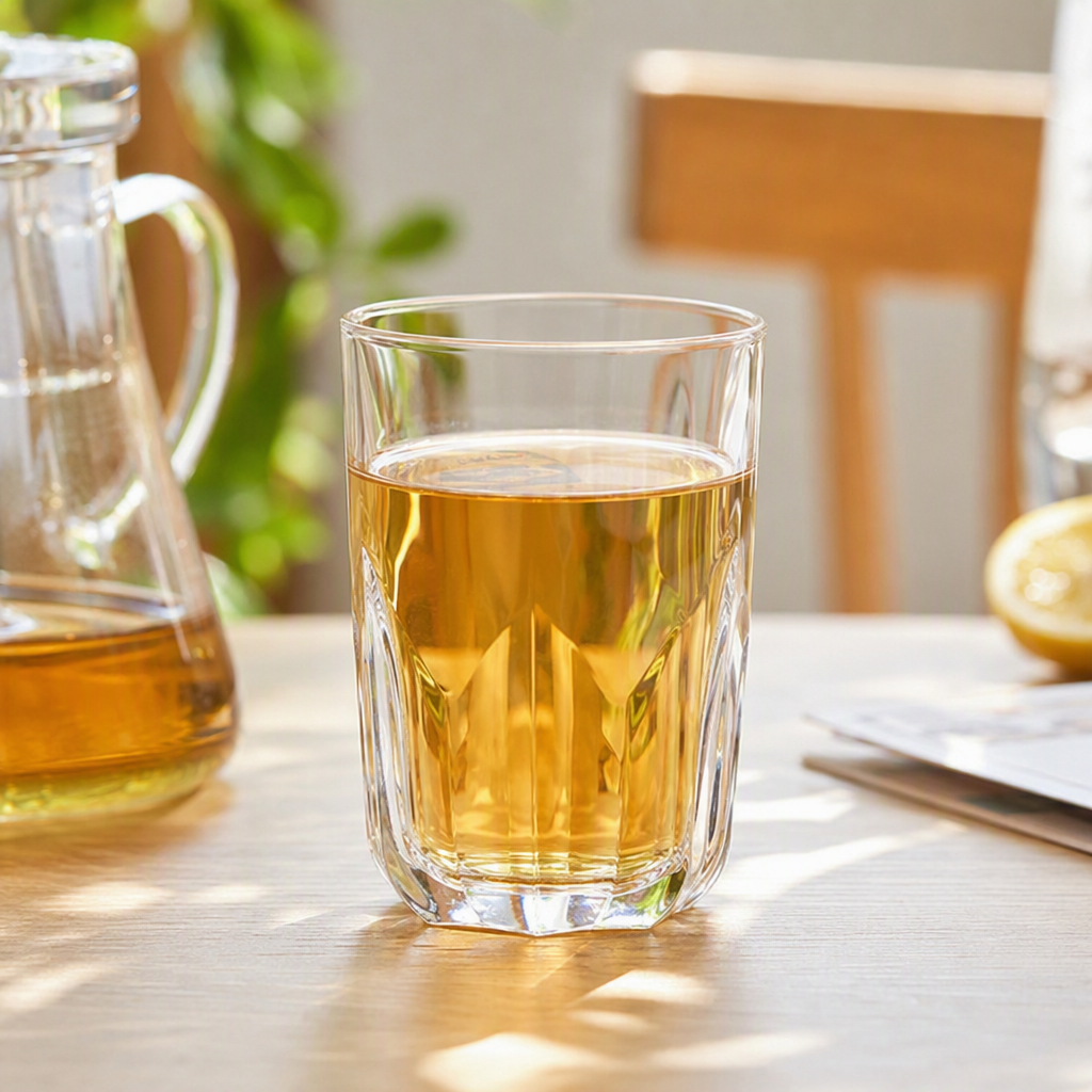 Red cherry household glass cups, drinking cups, daily small water cups details Picture
