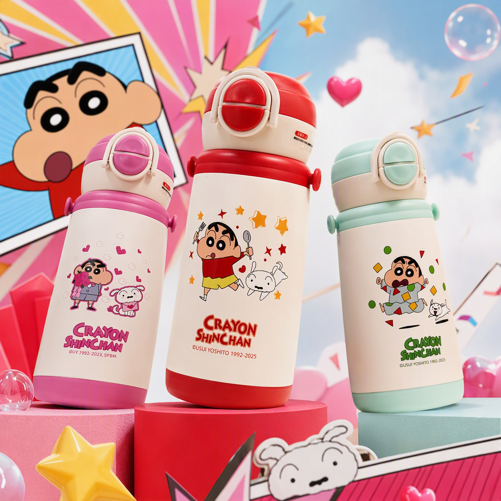 Creativo pastel de color pequeño nuevo patrón de dibujos animados taza térmica estudiante portátil calentador de agua para niños lindo estilo 420ml Specification image