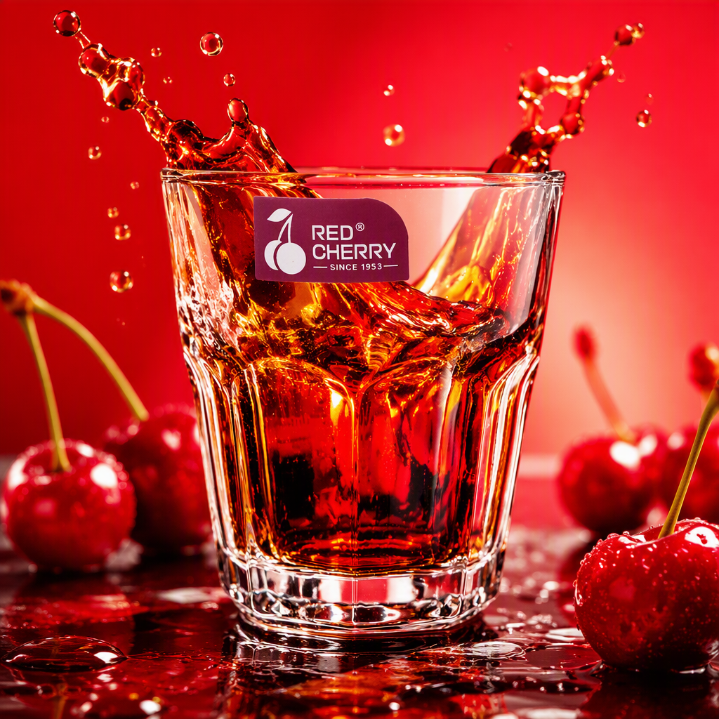 Wholesale red cherry, various styles of daily household glass cups, drinking cups, and small water cups Specification image